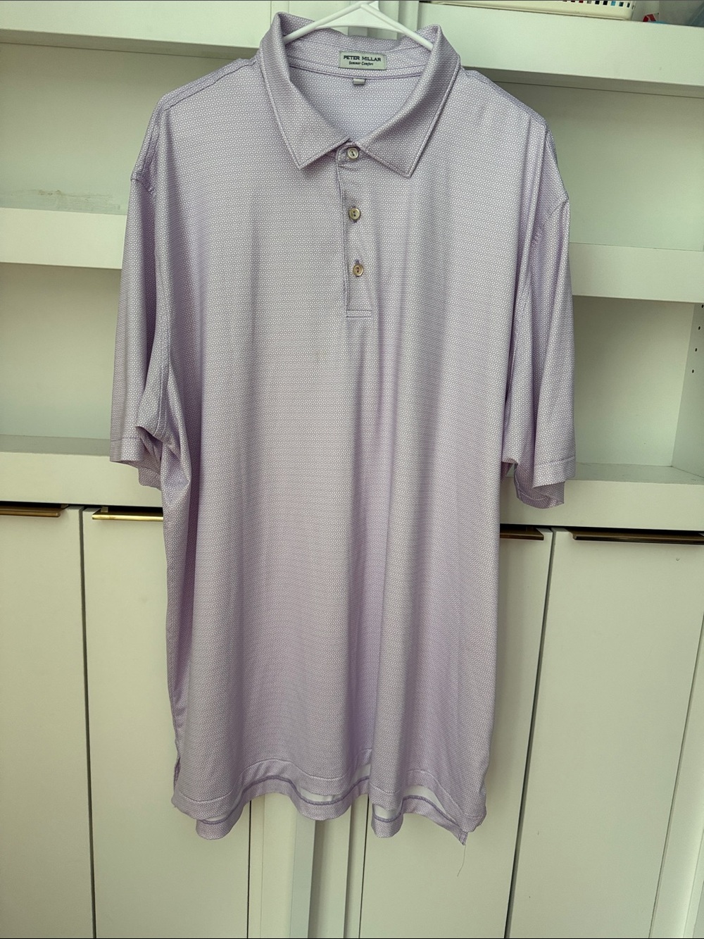 Mens Peter Millar Rizzo Performance Jersey Summer Comfort Polo XXL Moon Flower - Picture 2 of 7